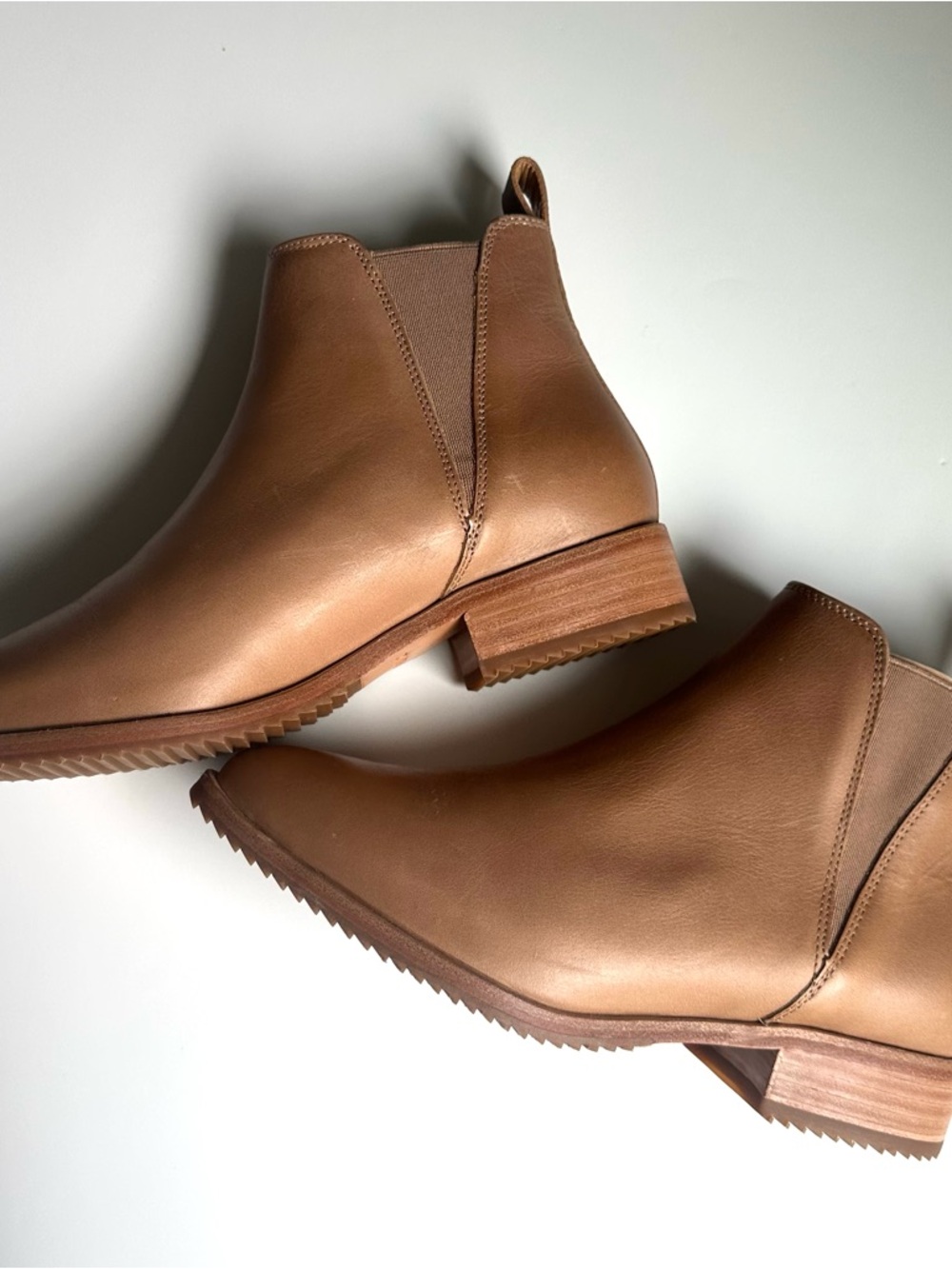 Eva Everyday Chelsea Boot by Nisolo in Almond leather